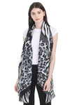 FabSeasons Black Fancy fashion Stylish Animal Printed Scarf