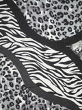 FabSeasons Black Fancy fashion Stylish Animal Printed Scarf