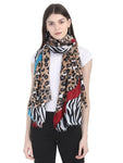 FabSeasons Brown Fancy fashion Stylish Animal Printed Scarf freeshipping - FABSEASONS