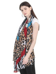 FabSeasons Brown Fancy fashion Stylish Animal Printed Scarf