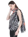 FabSeasons Grey Fancy fashion Stylish Animal Printed Scarf