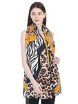 FabSeasons Maroon Fancy fashion Stylish Animal Printed Scarf