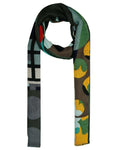 FabSeasons Stylish Green Abstract Printed Cotton Scarves for Summer & Winter