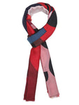 FabSeasons Stylish Red Abstract Printed Cotton Scarves for Summer & Winter