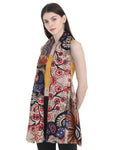 FabSeasons Stylish Brown Floral Printed Cotton Scarves For Women