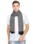FabSeasons Arrow Printed Black Cotton Scarves for Winter and Summer freeshipping - FABSEASONS