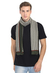 FabSeasons Arrow Printed Green Cotton Scarves for Winter and Summer