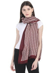 FabSeasons Arrow Printed Maroon Cotton Scarves for Winter and Summer freeshipping - FABSEASONS