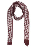 FabSeasons Arrow Printed Maroon Cotton Scarves for Winter and Summer