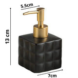 FabSeasons Black Ceramic Soap Dispenser, 220ML