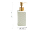 FabSeasons White Ceramic Soap Dispenser, 360ML