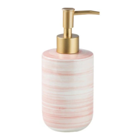FabSeasons Pink Ceramic Soap Dispenser, 350ML