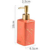 FabSeasons Peach Matte Design Ceramic Soap Dispenser, 320ML
