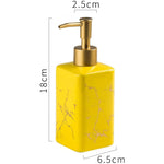 FabSeasons Yellow Matte Design Ceramic Soap Dispenser, 320ML