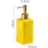 FabSeasons Yellow Matte Design Ceramic Soap Dispenser, 320ML