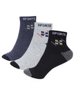 T9 Force Cotton Ankle Casual Sports Unisex Solid Socks,Pack of 3 pairs