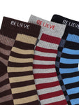 T9 Believe Design Unisex Cotton Liner Casual Business Striped Ankle Socks. Combo of 3 pairs freeshipping - FABSEASONS