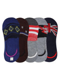 T9 Think Different Printed Cotton Loafer Casual Office Socks. Combo of 5 pairs