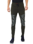 FabSeasons Casual Premium Fashion Green Camouflage Printed Lycra Track Pant for Men