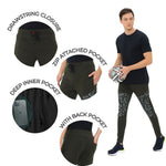 FabSeasons Casual Premium Fashion Green Camouflage Printed Lycra Track Pant for Men