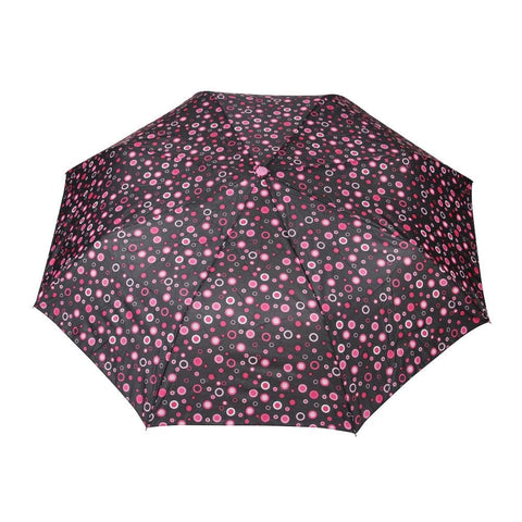 FabSeasons Black Geometric Printed 3 Fold Fancy Automatic Umbrella