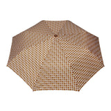 FabSeasons Brown Geometric Printed 3 Fold Fancy Automatic Umbrella