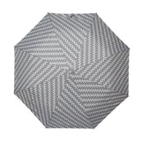 FabSeasons Grey Geometric Printed 3 Fold Fancy Automatic Umbrella
