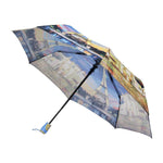 FabSeasons Eiffel Tower Printed 3 Fold Fancy Automatic Blue Umbrella
