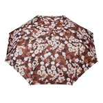 FabSeasons Brown Floral Printed 3 Fold Fancy Automatic Umbrella