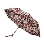 FabSeasons Brown Floral Printed 3 Fold Fancy Automatic Umbrella