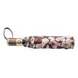 FabSeasons Brown Floral Printed 3 Fold Fancy Automatic Umbrella
