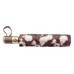 FabSeasons Brown Floral Printed 3 Fold Fancy Automatic Umbrella
