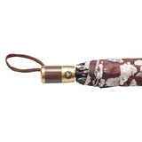 FabSeasons Brown Floral Printed 3 Fold Fancy Automatic Umbrella