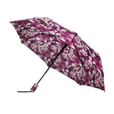 FabSeasons Purple Floral Printed 3 Fold Fancy Automatic Umbrella