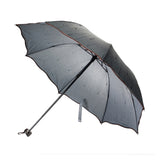 FabSeasons Rain Drops Printed 3 Fold Fancy Black Umbrella