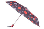 FabSeasons Red Dotted Digital Printed 3 Fold Fancy Automatic Black Umbrella