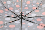 FabSeasons Red Dotted Digital Printed 3 Fold Fancy Automatic Black Umbrella