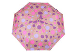 FabSeasons Pink Dotted Digital Printed 3 Fold Fancy Automatic Umbrella