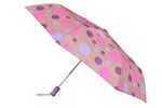 FabSeasons Pink Dotted Digital Printed 3 Fold Fancy Automatic Umbrella