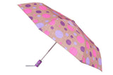 FabSeasons Pink Dotted Digital Printed 3 Fold Fancy Automatic Umbrella