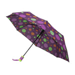 FabSeasons Purple Dotted Digital Printed 3 Fold Fancy Automatic Umbrella