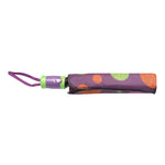 FabSeasons Purple Dotted Digital Printed 3 Fold Fancy Automatic Umbrella