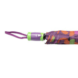 FabSeasons Purple Dotted Digital Printed 3 Fold Fancy Automatic Umbrella