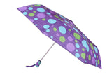 FabSeasons Blue Dotted Digital Printed 3 Fold Fancy Automatic Umbrella