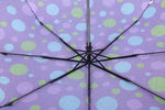 FabSeasons Blue Dotted Digital Printed 3 Fold Fancy Automatic Umbrella