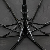 FabSeasons Black Unisex Graphic Printed 3 fold Fancy Automatic Black Umbrella