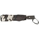 FabSeasons Black Unisex Graphic Printed 3 fold Fancy Automatic Black Umbrella