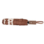 FabSeasons Brown Unisex Graphic Printed 3 fold Fancy Automatic Brown Umbrella