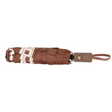 FabSeasons Brown Unisex Graphic Printed 3 fold Fancy Automatic Brown Umbrella