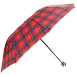 FabSeasons Unisex Red Checks Print 3 Fold Fancy Manual Umbrella